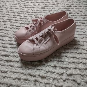 Superga platform pastel pink sneaker